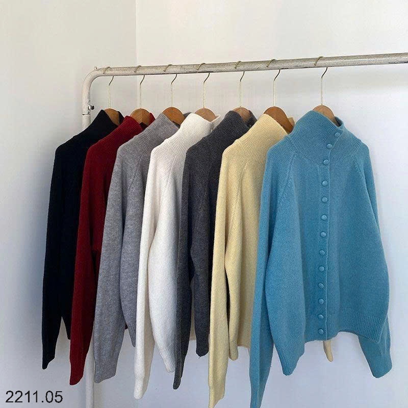 25HA2211.05 - CARDIGAN LEN CỔ CAO