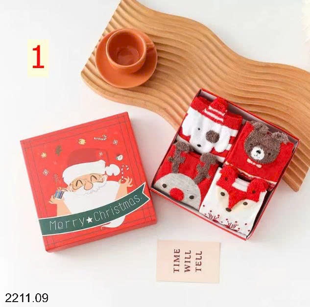 25HA2211.09 - SET 4 ĐÔI TẤT GIÁNG SINH FULLBOX