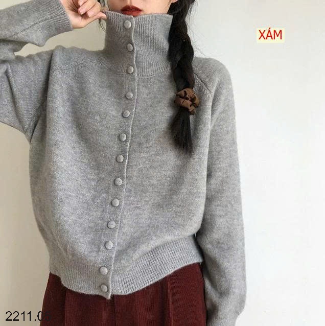 25HA2211.05 - CARDIGAN LEN CỔ CAO