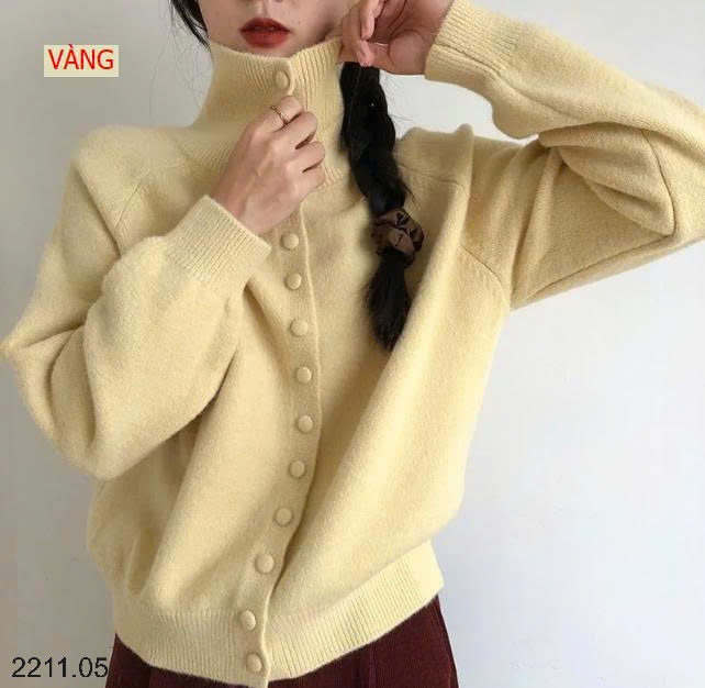 25HA2211.05 - CARDIGAN LEN CỔ CAO