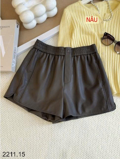 25HA2211.15 - QUẦN SHORT DA CẠP CHUN ANNA