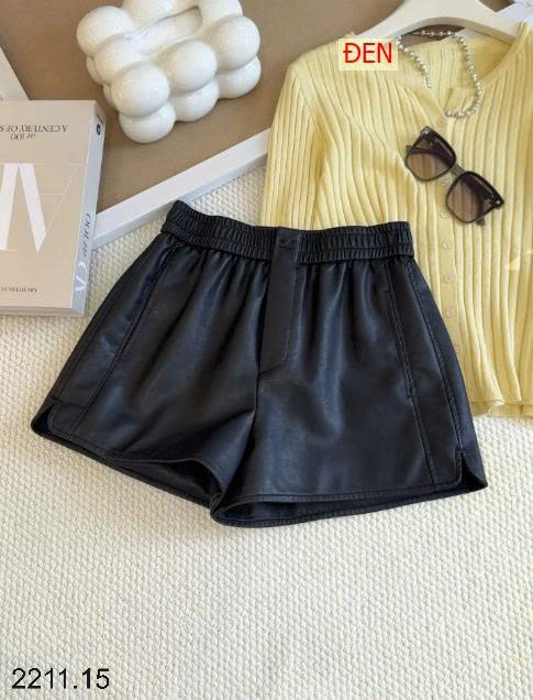 25HA2211.15 - QUẦN SHORT DA CẠP CHUN ANNA