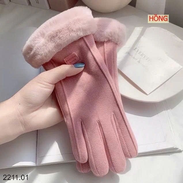 25HA2211.01 - SET 2 ĐÔI GĂNG TAY CỔ LÔNG CHO NỮ