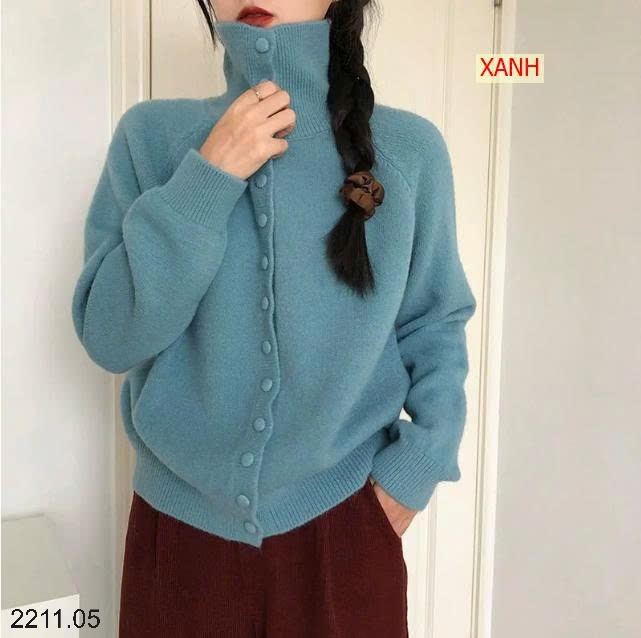 25HA2211.05 - CARDIGAN LEN CỔ CAO