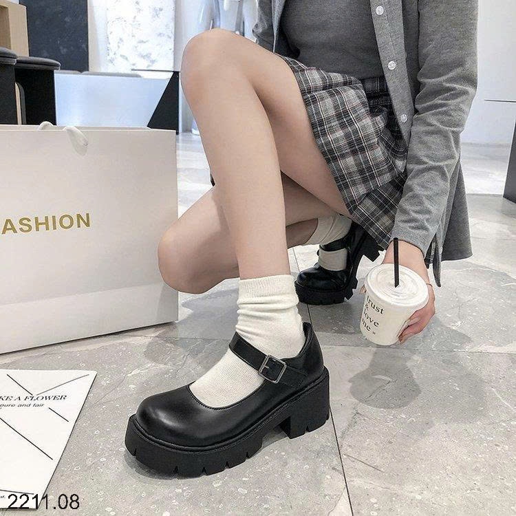 25HA2211.08 - GIÀY MARY JANE ĐẾ CAO NỮ