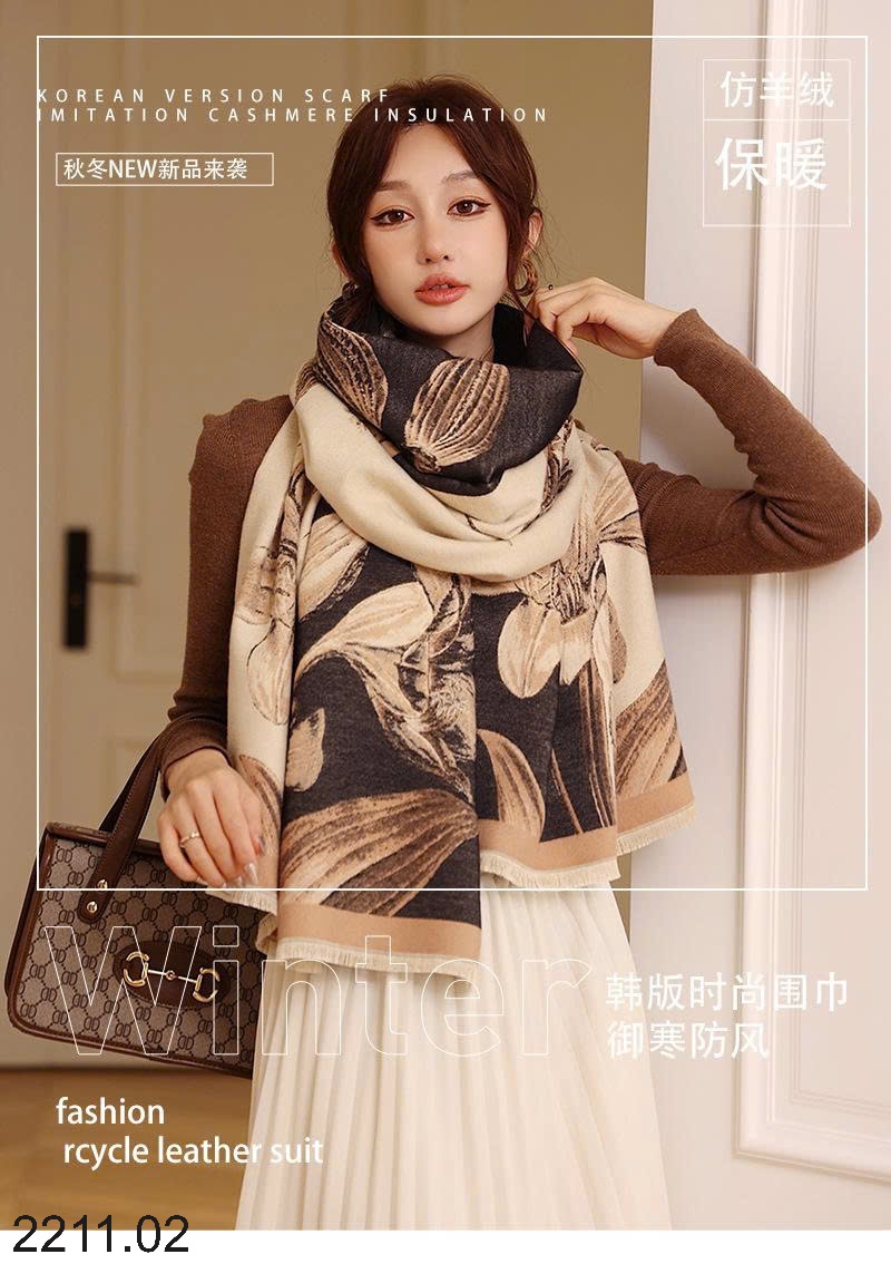 25HA2211.02 - KHĂN CHOÀNG CỔ BẢN RỘNG