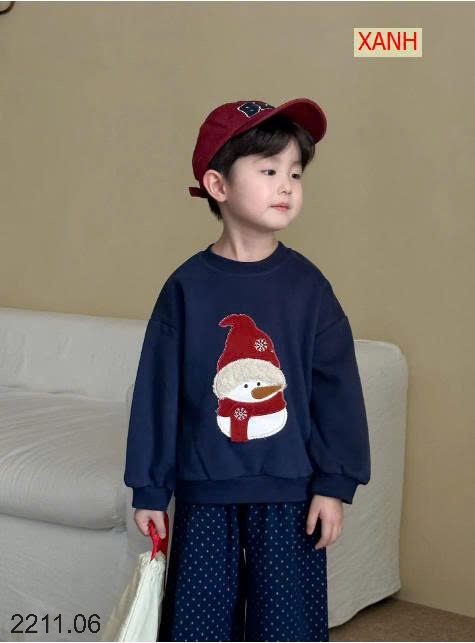25HA2211.06 - ÁO NỈ NGƯỜI TUYẾT CHO BÉ