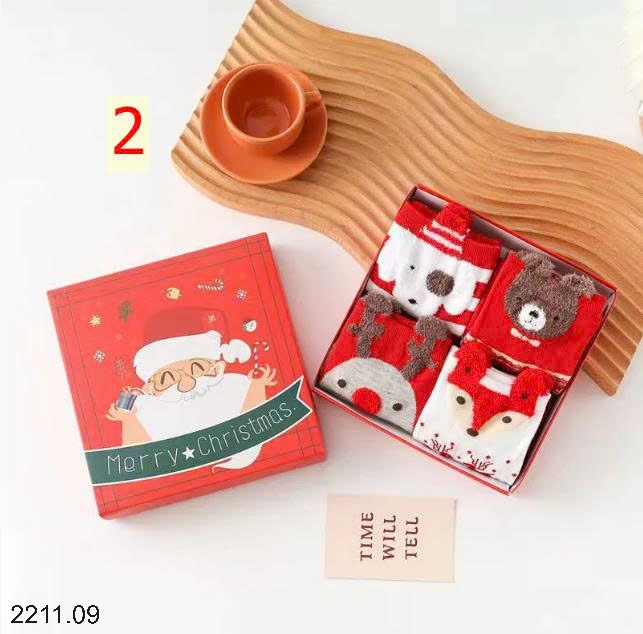 25HA2211.09 - SET 4 ĐÔI TẤT GIÁNG SINH FULLBOX