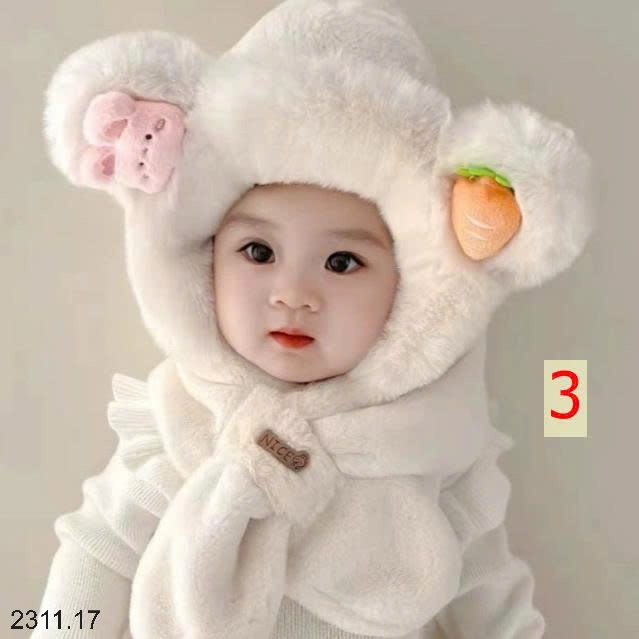 25HA2311.17 - MŨ LÔNG ẤM ÁP DỄ THƯƠNG CHO BÉ YÊU