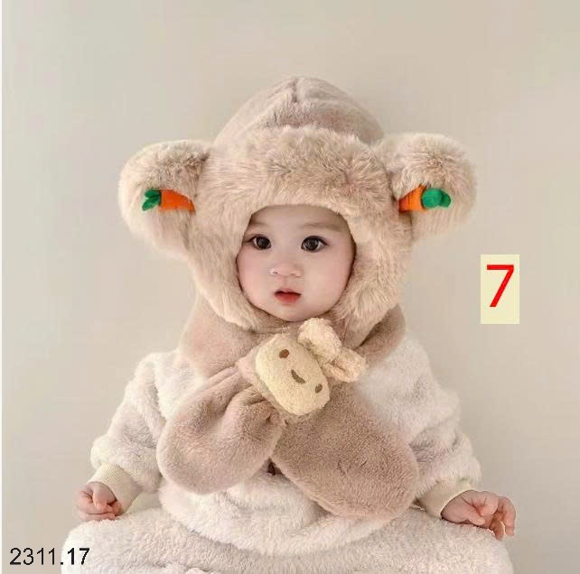 25HA2311.17 - MŨ LÔNG ẤM ÁP DỄ THƯƠNG CHO BÉ YÊU
