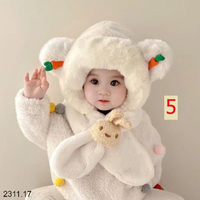 25HA2311.17 - MŨ LÔNG ẤM ÁP DỄ THƯƠNG CHO BÉ YÊU
