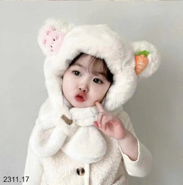 25HA2311.17 - MŨ LÔNG ẤM ÁP DỄ THƯƠNG CHO BÉ YÊU
