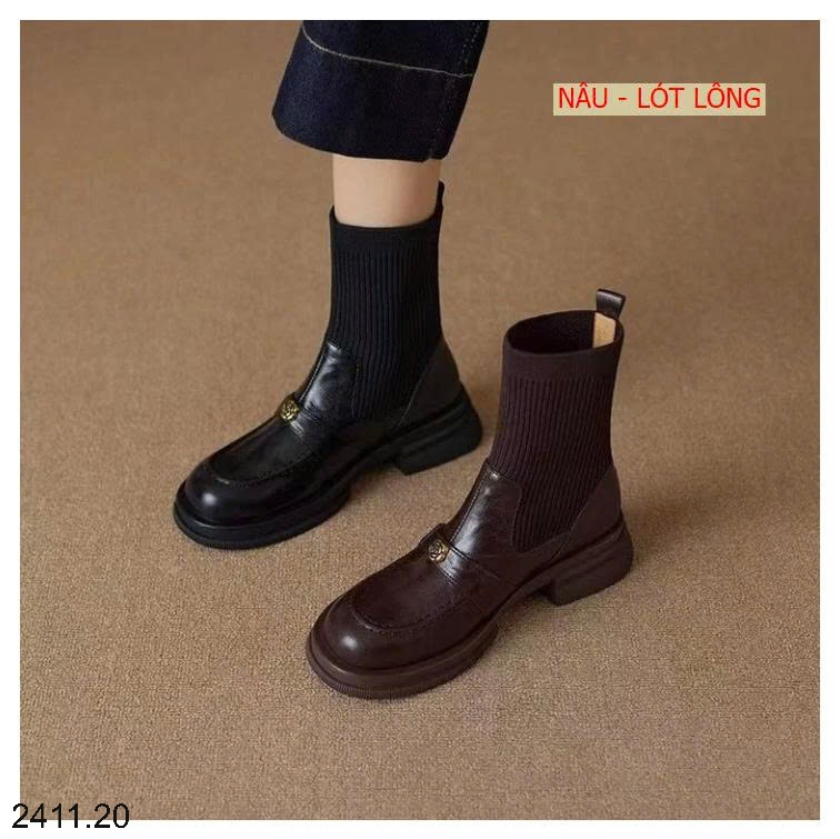 25HA2411.20 - GIÀY BOOT NỮ KIỂU ANH