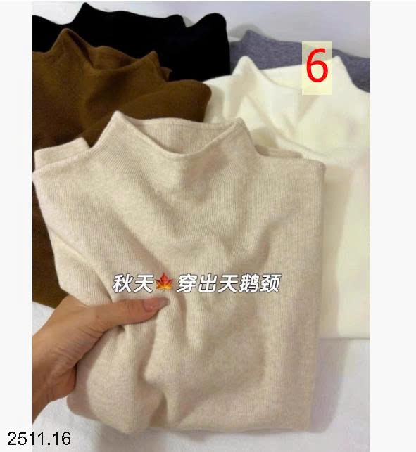 25HA2511.16 - ÁO LEN CỔ LỌ CHO NỮ