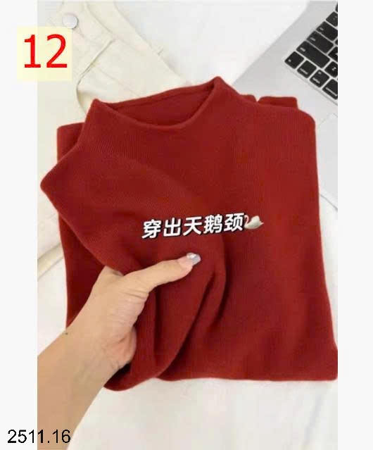 25HA2511.16 - ÁO LEN CỔ LỌ CHO NỮ
