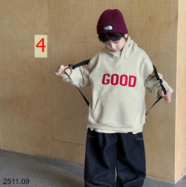 25HA2511.09 - ÁO NỈ MŨ TRÙM ĐẦU LÓT LÔNG HODDIE HÃNG AOAOKIDS CHO BÉ