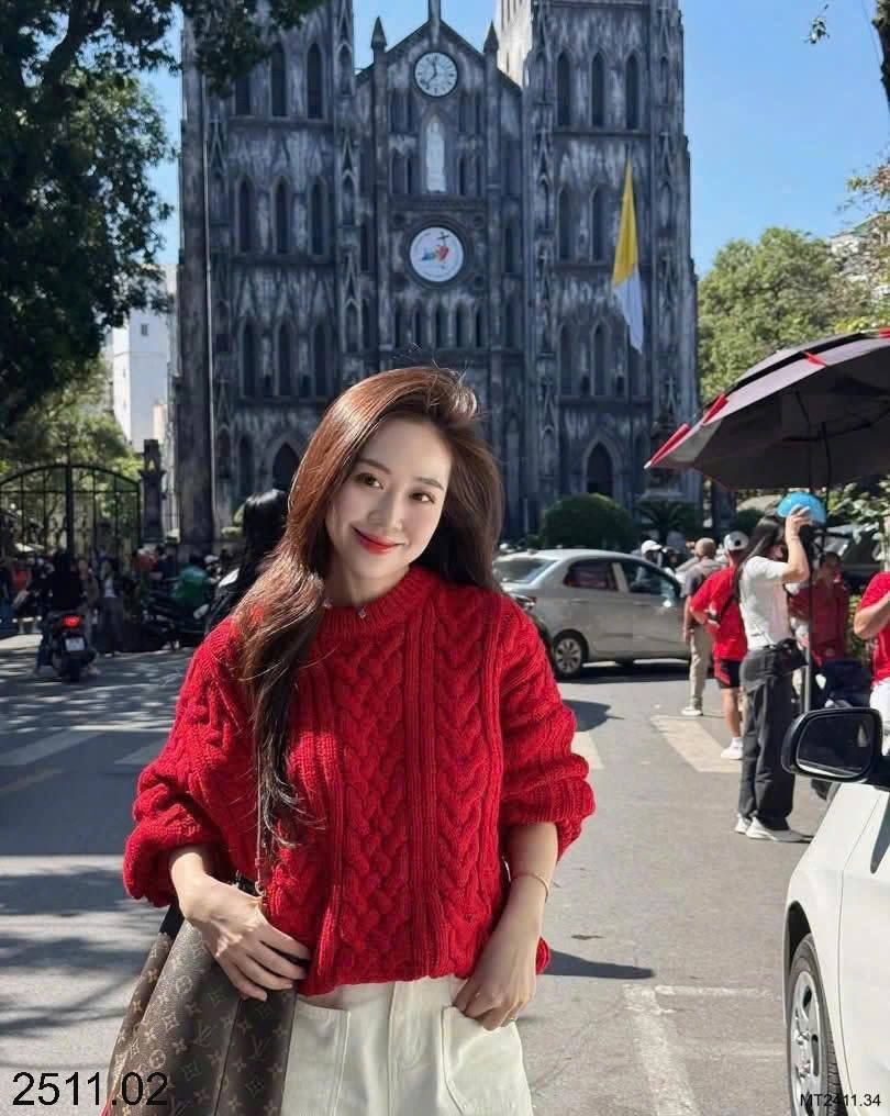 25HA2511.02 - ÁO LEN XOẮN PHONG CÁCH HÀN QUỐC
