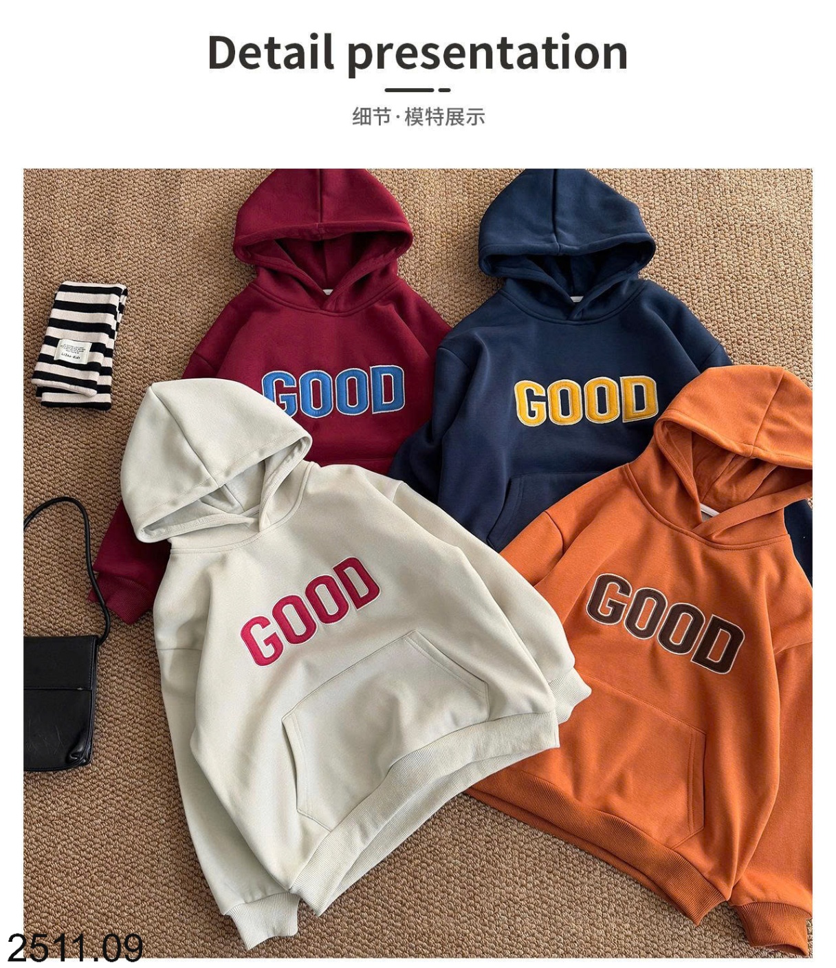 25HA2511.09 - ÁO NỈ MŨ TRÙM ĐẦU LÓT LÔNG HODDIE HÃNG AOAOKIDS CHO BÉ