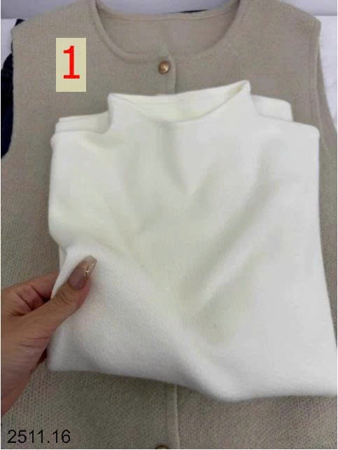 25HA2511.16 - ÁO LEN CỔ LỌ CHO NỮ