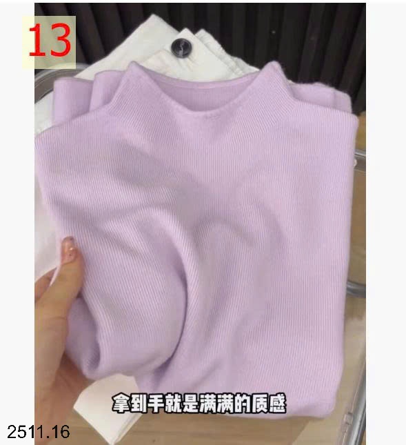 25HA2511.16 - ÁO LEN CỔ LỌ CHO NỮ
