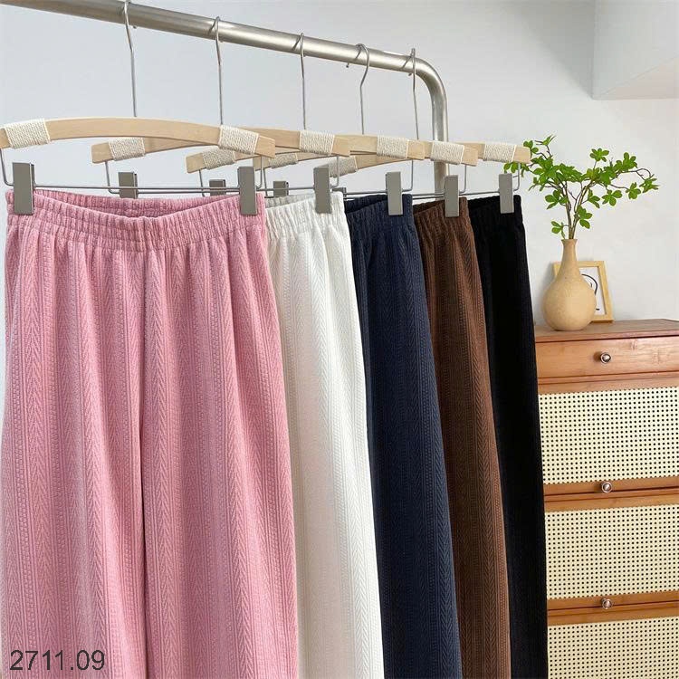 25HA2711.09 - QUẦN NHUNG ỐNG RỘNG VIỀN LÚA MẠCH