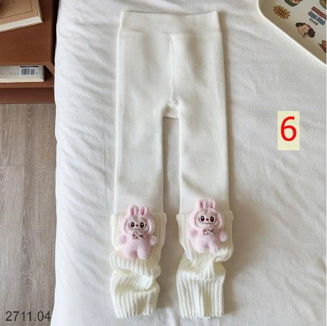 25HA2711.04 - QUẦN LEGGING LÓT LÔNG DÁNG TẤT HOẠT HÌNH