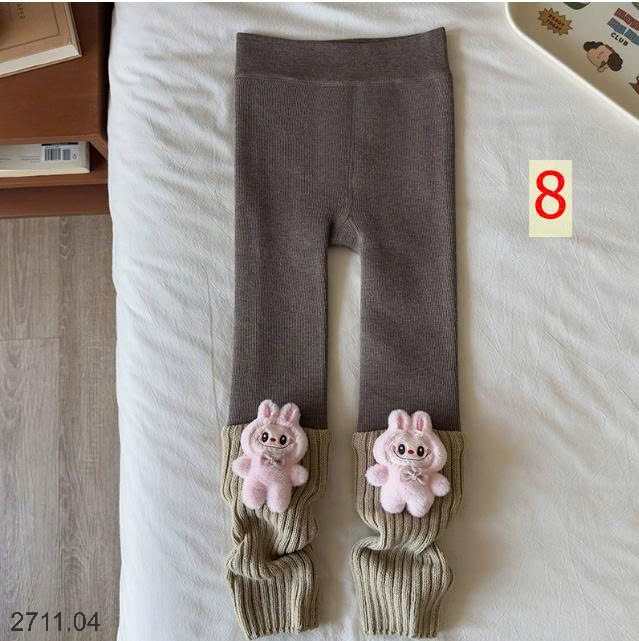 25HA2711.04 - QUẦN LEGGING LÓT LÔNG DÁNG TẤT HOẠT HÌNH