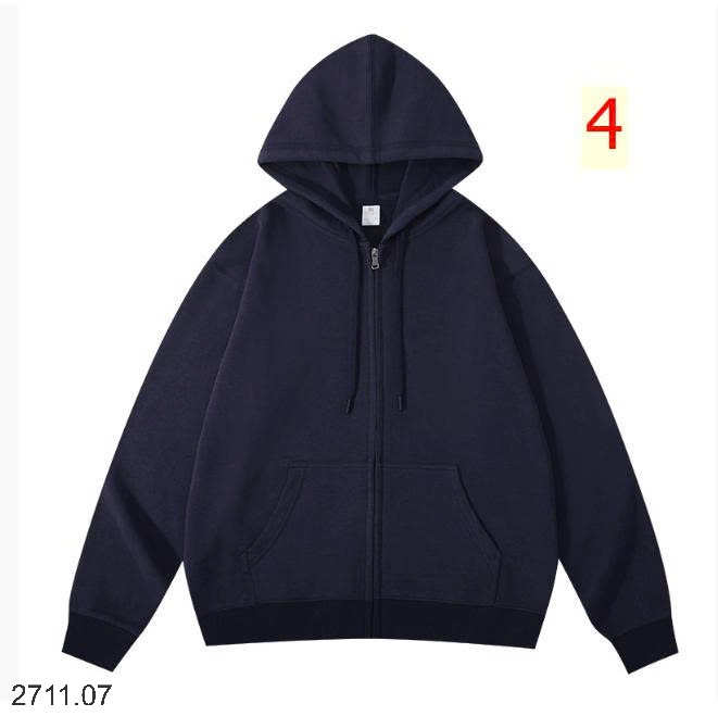 25HA2711.07 - ÁO KHOÁC NỈ HOODIE KÉO KHÓA NAM NỮ