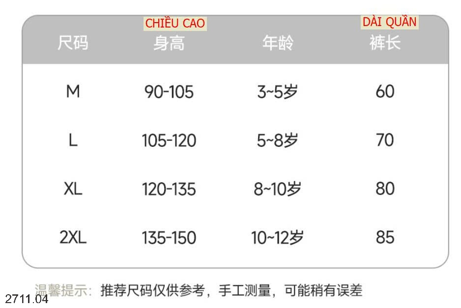 25HA2711.04 - QUẦN LEGGING LÓT LÔNG DÁNG TẤT HOẠT HÌNH