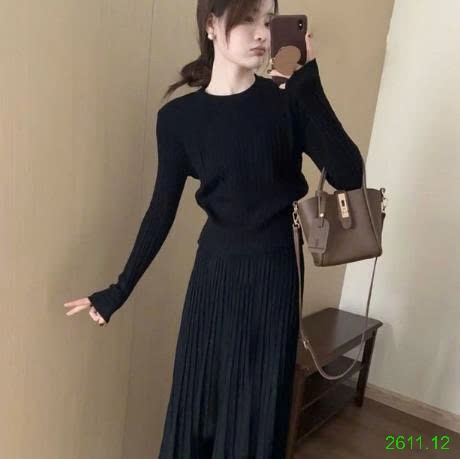 25HA2611.12 - SET VÁY LEN XẾP LY CHO NỮ