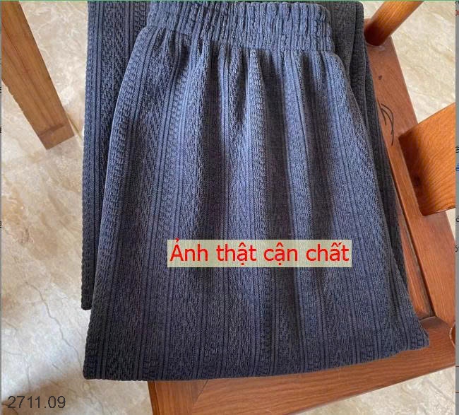 25HA2711.09 - QUẦN NHUNG ỐNG RỘNG VIỀN LÚA MẠCH