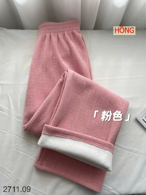 25HA2711.09 - QUẦN NHUNG ỐNG RỘNG VIỀN LÚA MẠCH