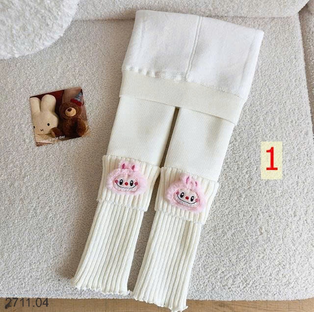 25HA2711.04 - QUẦN LEGGING LÓT LÔNG DÁNG TẤT HOẠT HÌNH