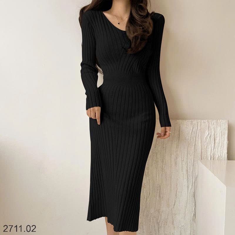 25HA2711.02 - VÁY BODY LEN NỮ SIẾT EO