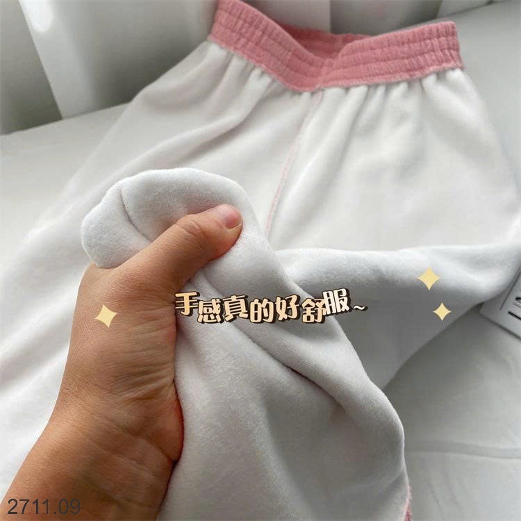 25HA2711.09 - QUẦN NHUNG ỐNG RỘNG VIỀN LÚA MẠCH