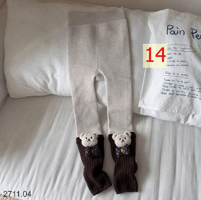 25HA2711.04 - QUẦN LEGGING LÓT LÔNG DÁNG TẤT HOẠT HÌNH