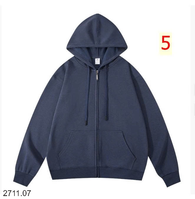 25HA2711.07 - ÁO KHOÁC NỈ HOODIE KÉO KHÓA NAM NỮ