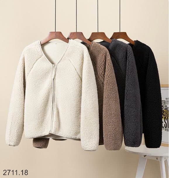 25HA2711.18 - ÁO KHOÁC LÔNG CỪU CARDIGAN CỔ V NỮ