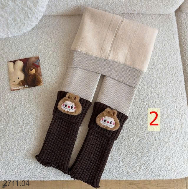 25HA2711.04 - QUẦN LEGGING LÓT LÔNG DÁNG TẤT HOẠT HÌNH