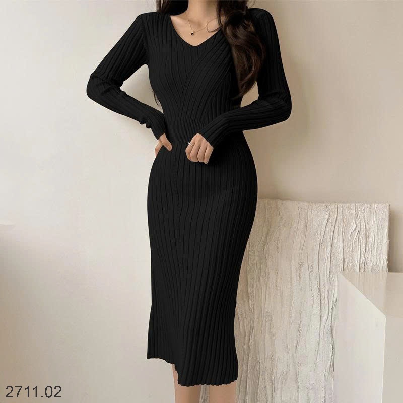 25HA2711.02 - VÁY BODY LEN NỮ SIẾT EO