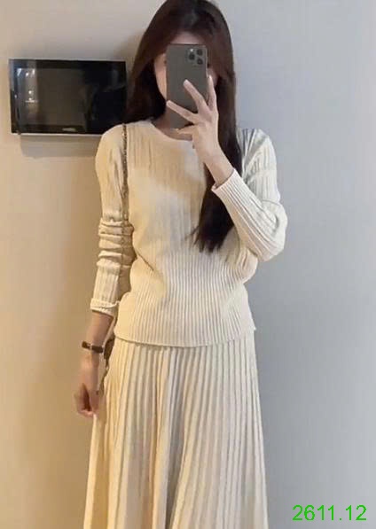 25HA2611.12 - SET VÁY LEN XẾP LY CHO NỮ