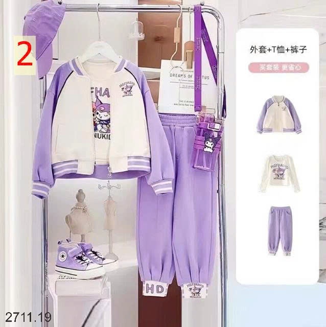 25HA2711.19 - SET BỘ 3 CHI TIẾT KUROMI BÉ GÁI SIZE ĐẠI