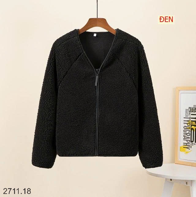 25HA2711.18 - ÁO KHOÁC LÔNG CỪU CARDIGAN CỔ V NỮ
