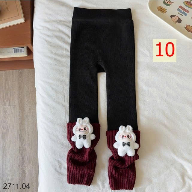 25HA2711.04 - QUẦN LEGGING LÓT LÔNG DÁNG TẤT HOẠT HÌNH