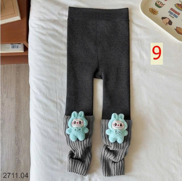 25HA2711.04 - QUẦN LEGGING LÓT LÔNG DÁNG TẤT HOẠT HÌNH