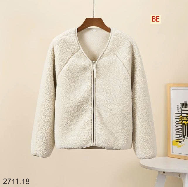 25HA2711.18 - ÁO KHOÁC LÔNG CỪU CARDIGAN CỔ V NỮ
