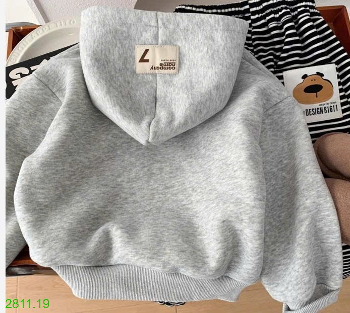 25HA2811.19 - ÁO NỈ HOODIE LÓT LÔNG BÉ TRAI