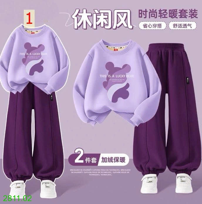 25HA2811.02 - BỘ NỈ BÉ GÁI SIZE ĐẠI