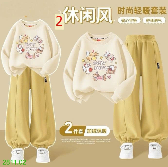 25HA2811.02 - BỘ NỈ BÉ GÁI SIZE ĐẠI