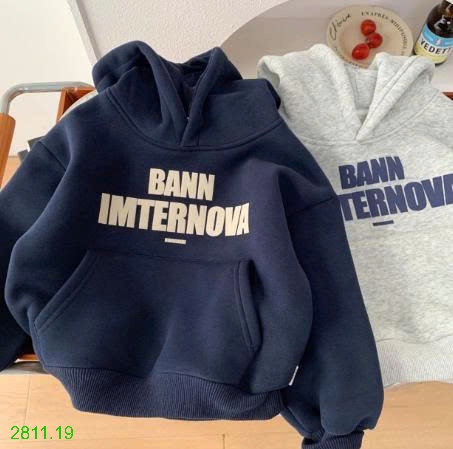25HA2811.19 - ÁO NỈ HOODIE LÓT LÔNG BÉ TRAI